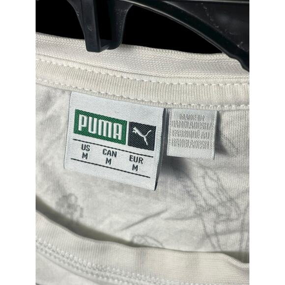 Rare Super Puma Running Press Start White All Over T-Shirt NWOT Medium Puma - Picture 5 of 8